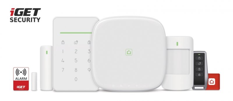 iGET SECURITY M5-4G Premium - Inteligentní 4G/ WiFi/ LAN alarm, ovládání kamer a zásuvek, Android, iOS - obrázek produktu