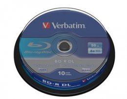 VERBATIM BD-R DL(10-pack)50GB/ 6x/ spindle  (43746)