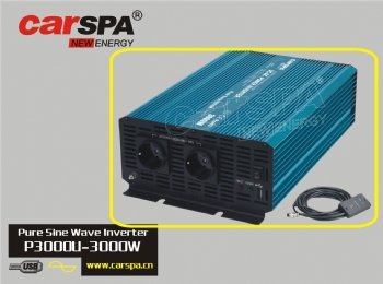 Měnič napětí Carspa P3000U-24 24V/ 230V+USB 3000W, čistá sinusovka - obrázek produktu