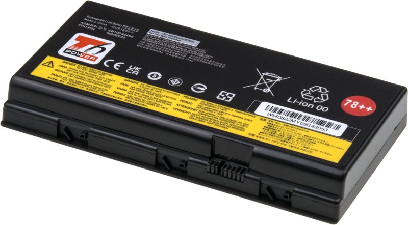 Baterie T6 Power Lenovo ThinkPad P70, ThinkPad P71, 5600mAh, 84Wh, 8cell - obrázek produktu