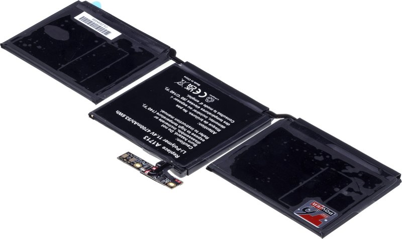 Baterie T6 Power Apple MacBook Pro 13" Retina 2016, 2017, 4700mAh, 53,6Wh, 3cell, Li-pol - obrázek č. 1