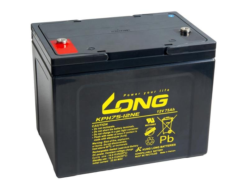 LONG baterie 12V 75Ah M6 DeepCycle (KPH75-12NE) - obrázek produktu
