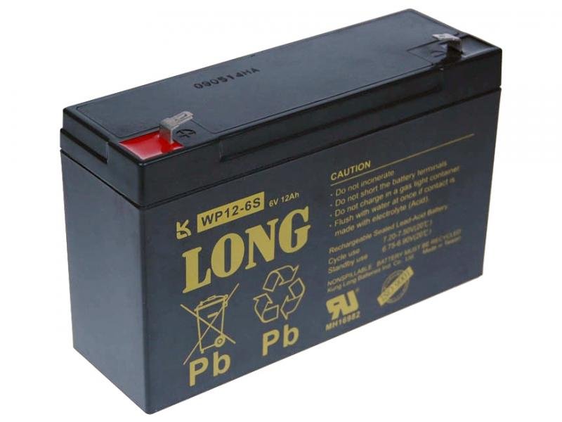 LONG baterie 6V 12Ah F1 (WP12-6S) - obrázek produktu