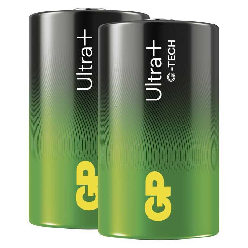 GP Alkalická baterie ULTRA PLUS D (LR20) - 2ks - obrázek produktu