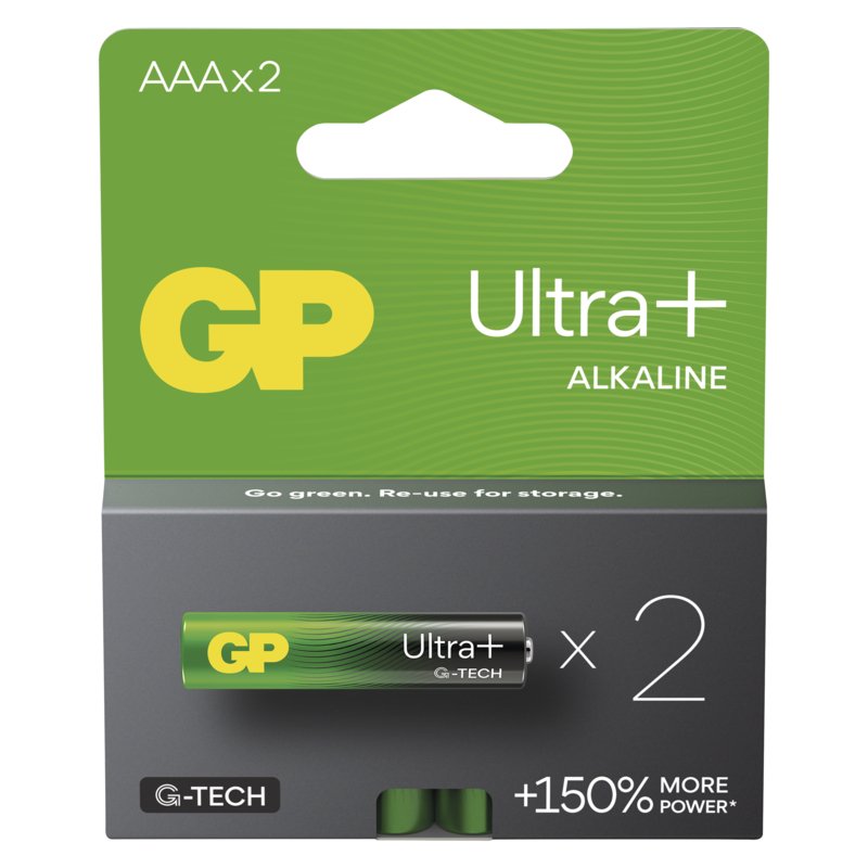 GP Alkalická baterie ULTRA PLUS AAA (LR03) - 2ks - obrázek č. 1