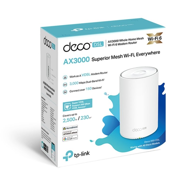 TP-link AX3000 Home mesh Wifi Deco X50-DSL(1-pack) - obrázek č. 2