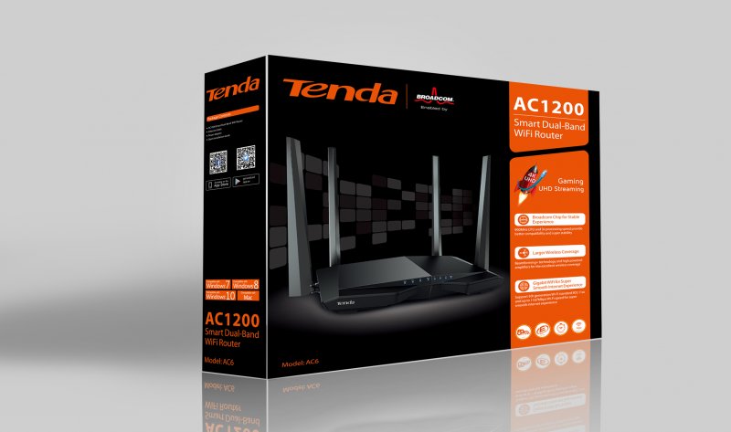 Tenda AC6 WiFi AC Router 1200Mb/ s, VPN server/ klient, WISP, Universal Repeater, 4x5dBi antény - obrázek č. 4