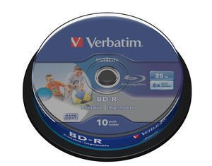 VERBATIM BD-R SL (6x, 25GB),printable, 10 cake - obrázek produktu