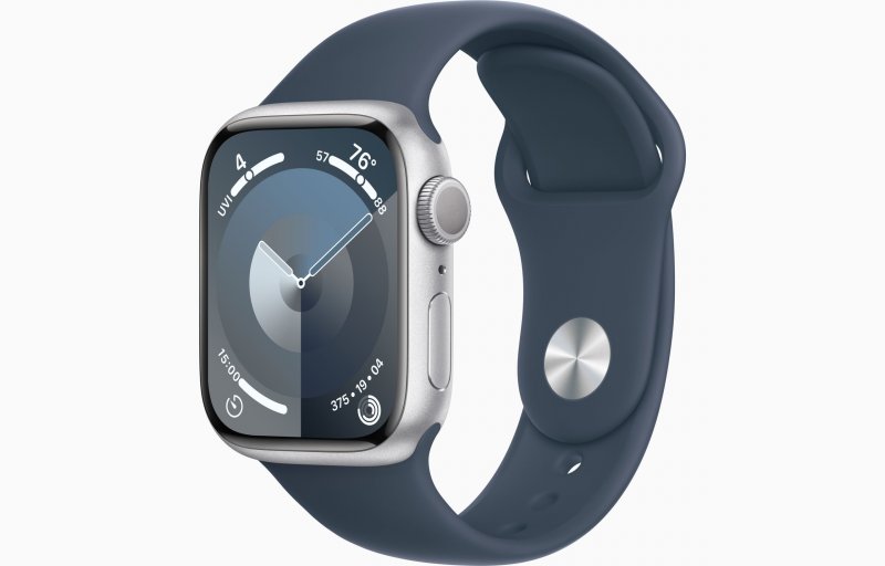 Apple Watch S9/ 45mm/ Silver/ Sport Band/ Storm Blue/ -M/ L - obrázek produktu