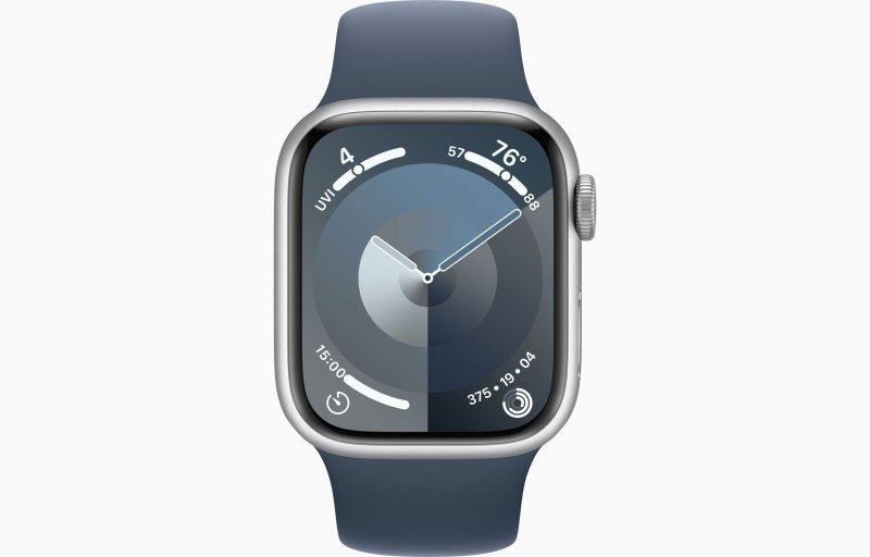 Apple Watch S9/ 45mm/ Silver/ Sport Band/ Storm Blue/ -M/ L - obrázek č. 1