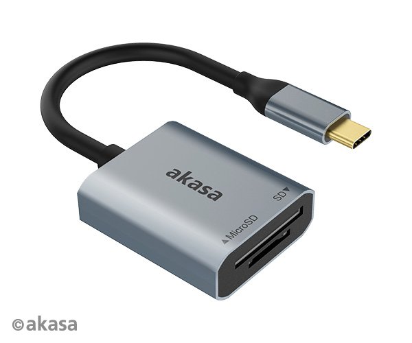 AKASA USB 3.2 Type-C Dual čtečka karet - obrázek produktu