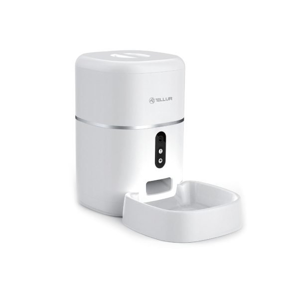 Tellur WiFi Smart Pet Feeder-dávkovač krmiva, UltraHD kamera, 4L, bilá - obrázek produktu