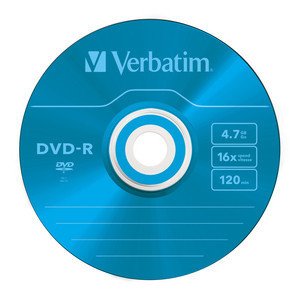 VERBATIM DVD-R 4,7 GB (120min) 16x colour slim box, 5ks/ pack - obrázek č. 1