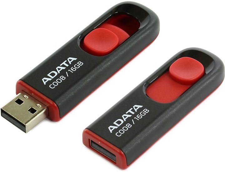 ADATA C008/ 16GB/ USB 2.0/ USB-A/ Červená - obrázek produktu