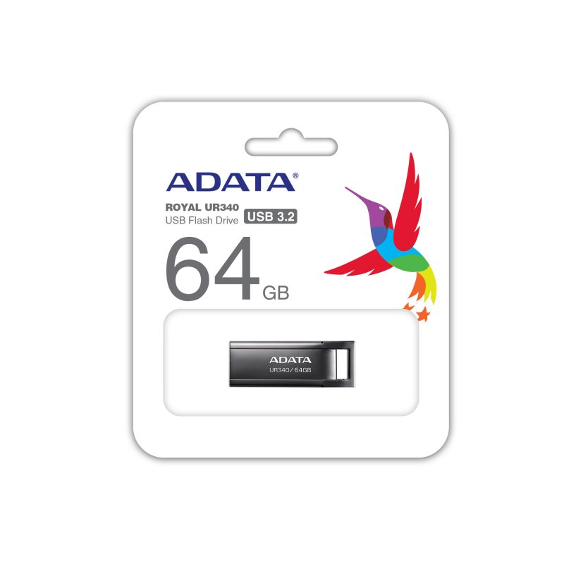 ADATA UR340/ 64GB/ USB 3.2/ USB-A/ Černá - obrázek č. 2