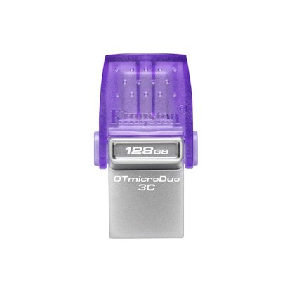 Kingston DataTraveler MicroDuo 3C/ 128GB/ 200MBps/ USB 3.2/ USB-A + USB-C/ Fialová - obrázek produktu