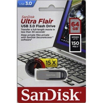 SanDisk Ultra Flair/ 64GB/ USB 3.0/ USB-A/ Černá - obrázek č. 2