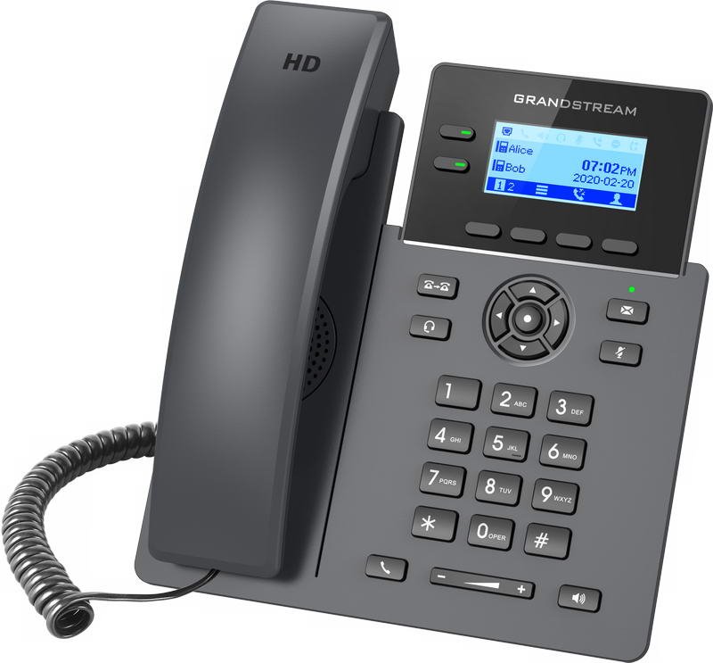 Grandstream GRP2602P SIP telefon, 2,21" LCD podsv. displej, 4 SIP účty, 2x100Mbit port, PoE - obrázek č. 4