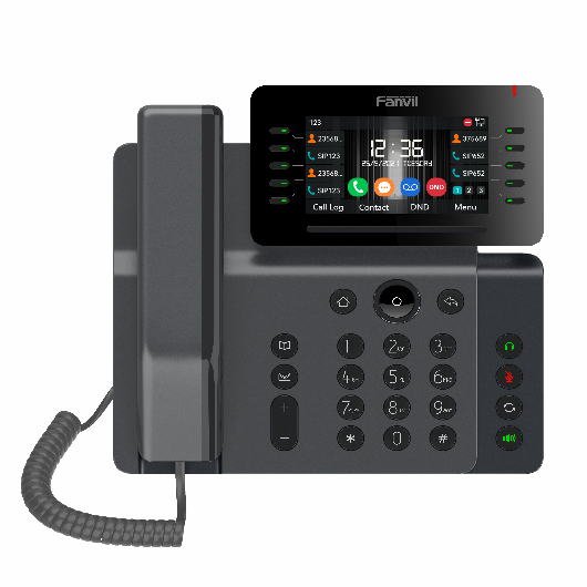 Fanvil V65 SIP telefon, 4,3"bar.disp., 20SIP, 45DSS tl., WiFi, BT, dual Gbit, PoE - obrázek produktu