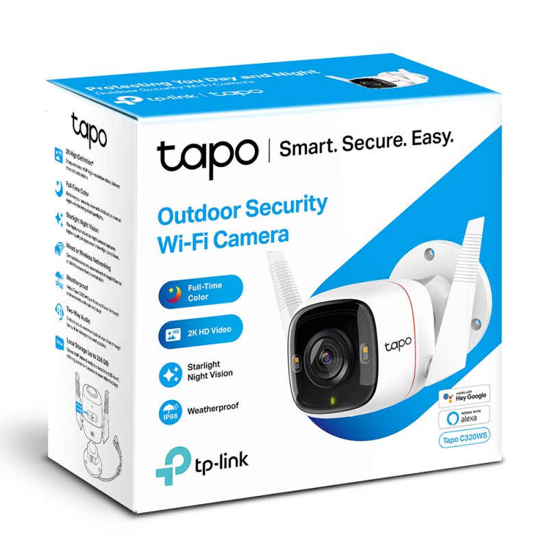 Tapo C320WS Outdoor IP66 Security 2K Wi-FI Camera,micro SD,dvoucestné audio,detekce pohybu - obrázek č. 3