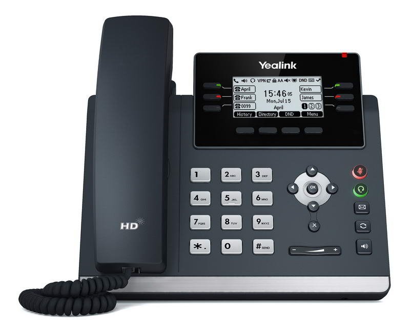 Yealink SIP-T42U SIP telefon, PoE, 2,7" 192x64 LCD, 15 prog.tl.,2xUSB, GigE - obrázek produktu