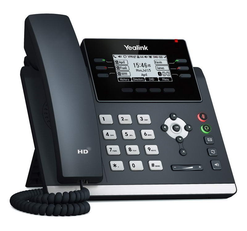 Yealink SIP-T42U SIP telefon, PoE, 2,7" 192x64 LCD, 15 prog.tl.,2xUSB, GigE - obrázek č. 2