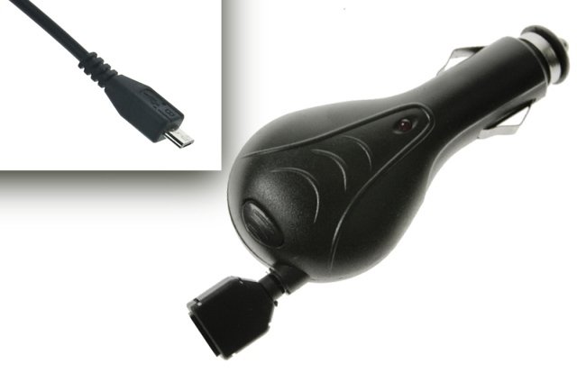Samonavíjecí nabíječka do auta ALIGATOR micro USB 1A, originální - obrázek produktu