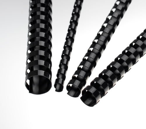 Plastové hřbety 12,5 mm, černé - obrázek produktu