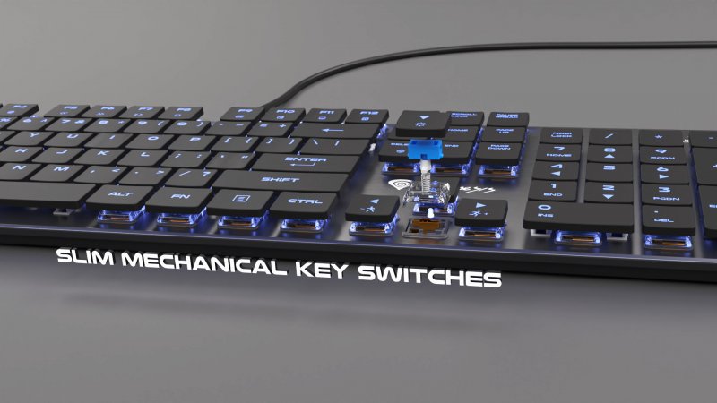 Genesis herní mechanická klávesnice THOR 420/ RGB/ Content Slim Blue/ Drátová USB/ US layout/ Šedá - obrázek č. 12