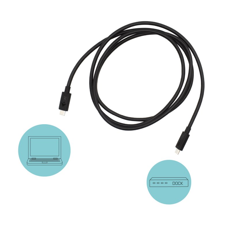 i-tec Thunderbolt 3 – Class Cable, 40 Gbps, 100W Power Delivery, USB-C Compatible, 150cm - obrázek produktu