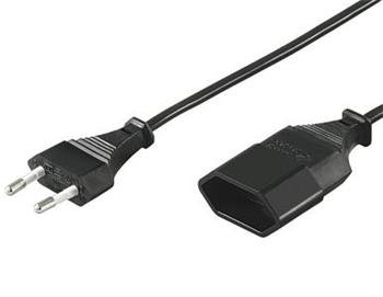 PremiumCord Kabel síťový prodlužovací dvojvidlice 230V 2m - obrázek produktu