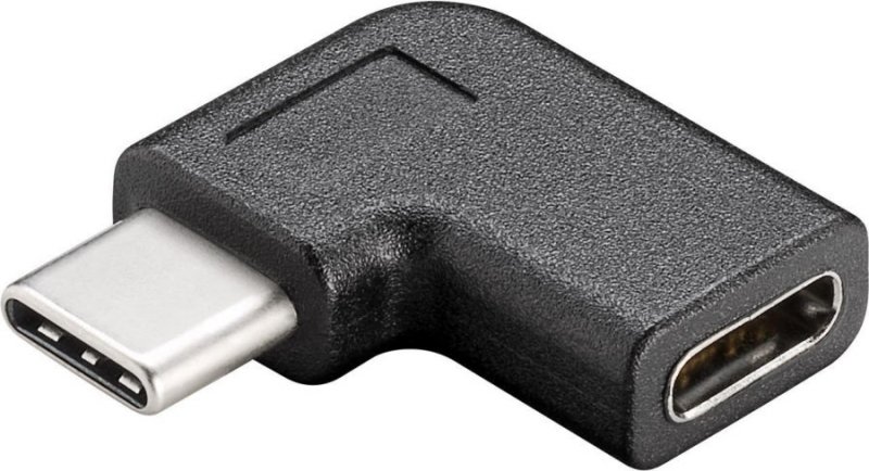 PremiumCord USB 3.1 C/ male - C/ female zahnutý konektor 90° - obrázek produktu