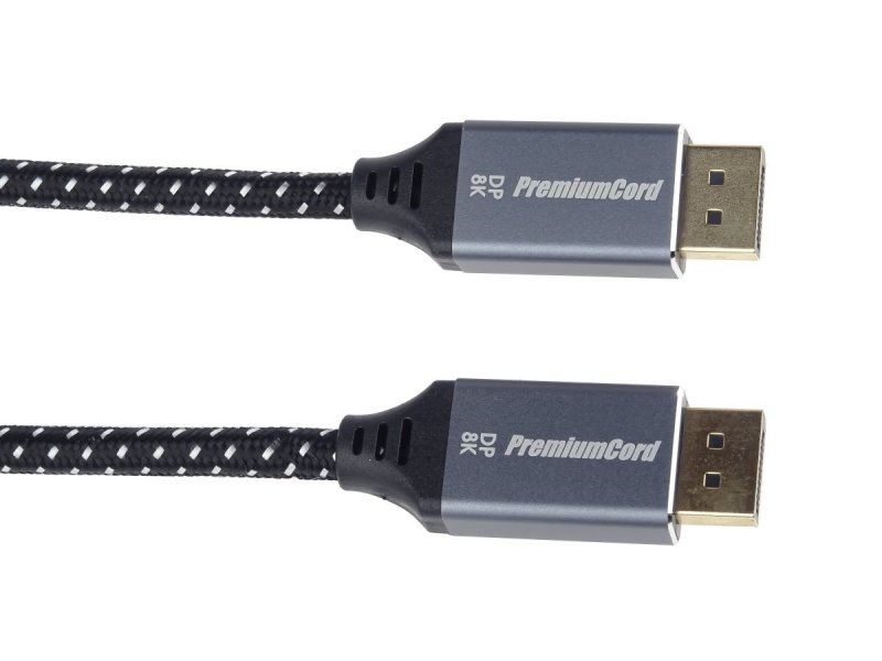 PremiumCord DisplayPort 1.4 přípojný kabel, kovové a zlacené konektory, 1m - obrázek č. 5