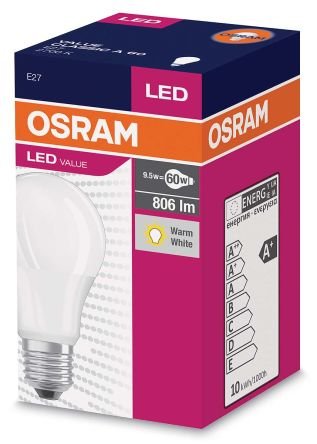 Osram LED žárovka E27  9,5W 2700K 806lm VALUE A60-klasik matná - obrázek č. 1