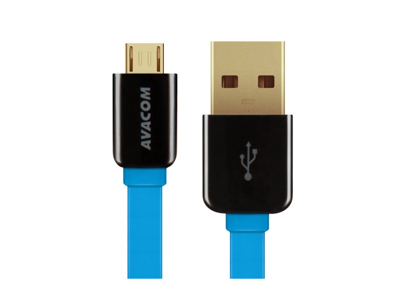 Kabel AVACOM MIC-40B USB - Micro USB, 40cm, modrá - obrázek produktu