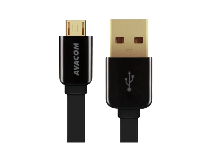 Kabel AVACOM MIC-40K USB - Micro USB, 40cm, černá - obrázek produktu