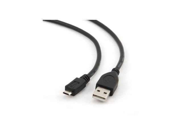 GEMBIRD kabel USB2.0 - microUSB, 3m, černý - obrázek produktu