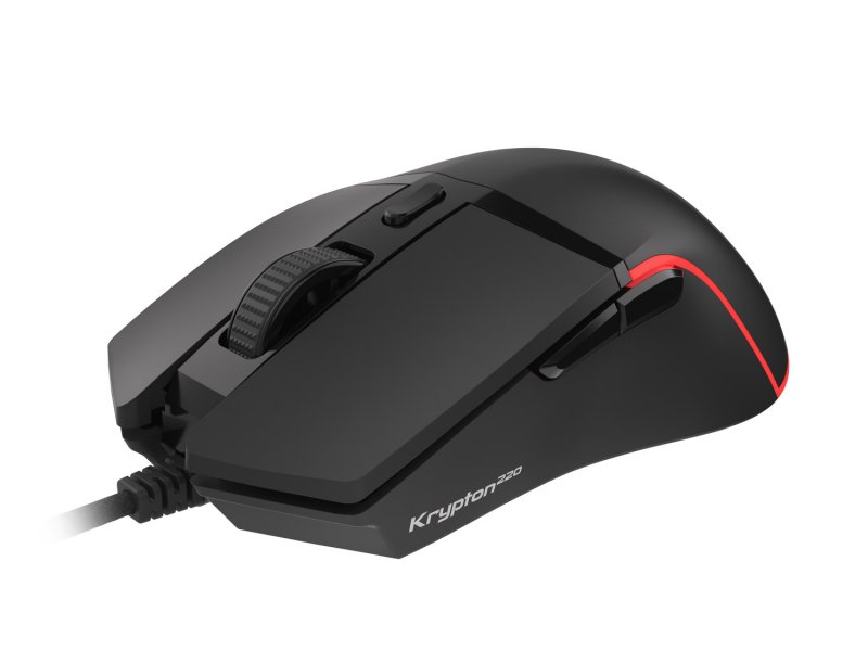Genesis herní optická myš KRYPTON 220/ RGB/ 6400 DPI/ Herní/ Optická/ Drátová USB/ Černá - obrázek č. 3