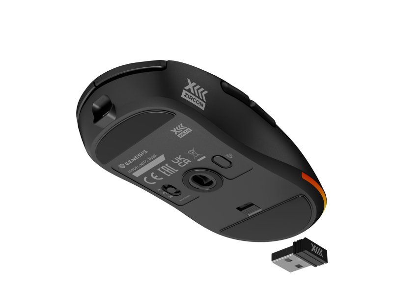 Genesis herní bezdrátová myš ZIRCON XIII. černá/ Herní/ Optická/ 26 000 DPI/ Bezdrátová USB + Bluetooth/ - obrázek č. 11