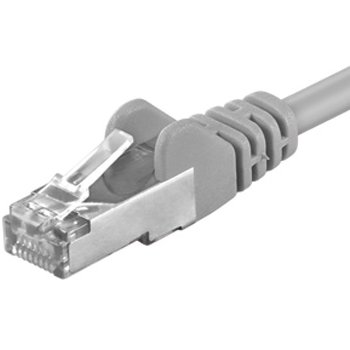 Premiumcord Patch kabel CAT6a S-FTP, RJ45-RJ45, AWG 26/ 7 5m, šedá - obrázek produktu