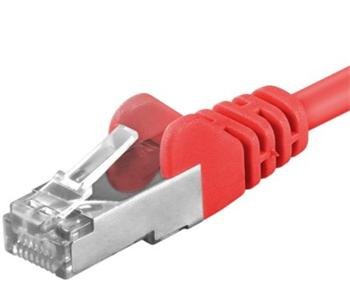Premiumcord Patch kabel CAT6a S-FTP, RJ45-RJ45, AWG 26/ 7 0,5m, červená - obrázek produktu