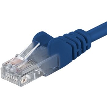 PremiumCord Patch kabel UTP RJ45-RJ45 CAT6 5m modrá - obrázek produktu