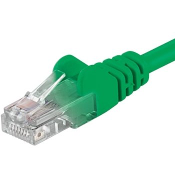 Patch kabel UTP RJ45-RJ45 level 5e 0.25m, zelená - obrázek produktu