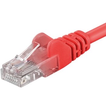PremiumCord Patch kabel UTP RJ45-RJ45 level 5e 2m červená - obrázek produktu