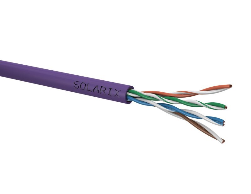 Instalační kabel Solarix CAT5E UTP LSOH Dca-s1,d2,a1 100m/ box SXKD-5E-UTP-LSOH - obrázek produktu