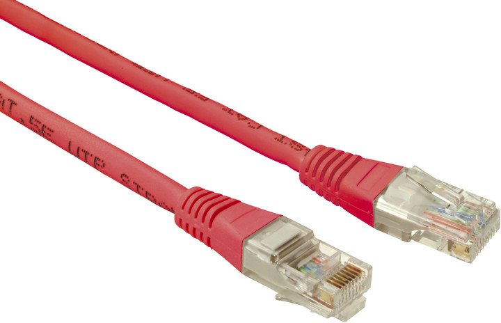 SOLARIX patch kabel CAT5E UTP PVC 3m červené - obrázek produktu