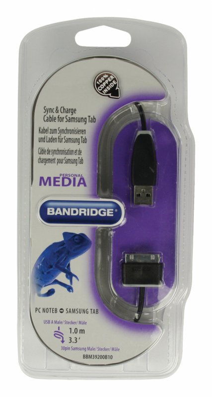 Synchronizační a Nabíjecí Kabel Samsung 30kolíkový Zástrčka - USB A Zástrčka 1.00 m Černá BBM39200B10 - obrázek č. 2