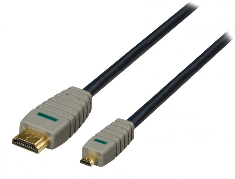 High Speed HDMI Kabel s Ethernetem HDMI Konektor - HDMI Micro Konektor 2.00 m Modrá BVL1702 - obrázek č. 2
