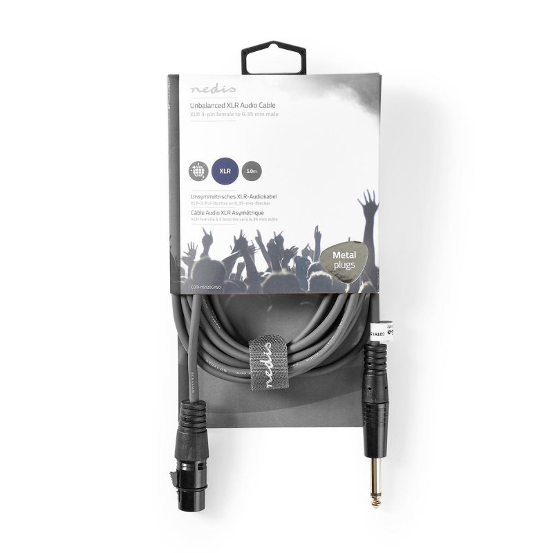 Nevyvážený Audio Cable | XLR 3kolíková Zásuvka  COTH15120GY50 - obrázek č. 2