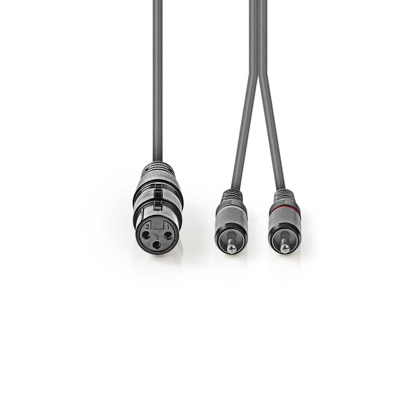 Vyvážený Audio kabel | XLR 3kolíková Zásuvka  COTH15220GY15 - obrázek č. 1